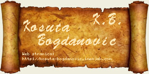 Košuta Bogdanović vizit kartica